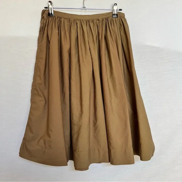 United Colors Of Benetton 100% Cotton Brown Full Skirt - Picture 1 of 9